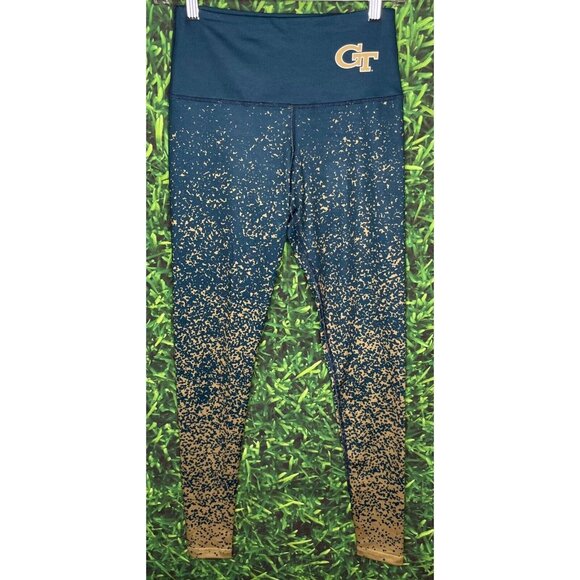 NWT Georgia Tech Yellow Jackets GT Blue Gold Zoozatz Leggings Women’s Small - Picture 1 of 3